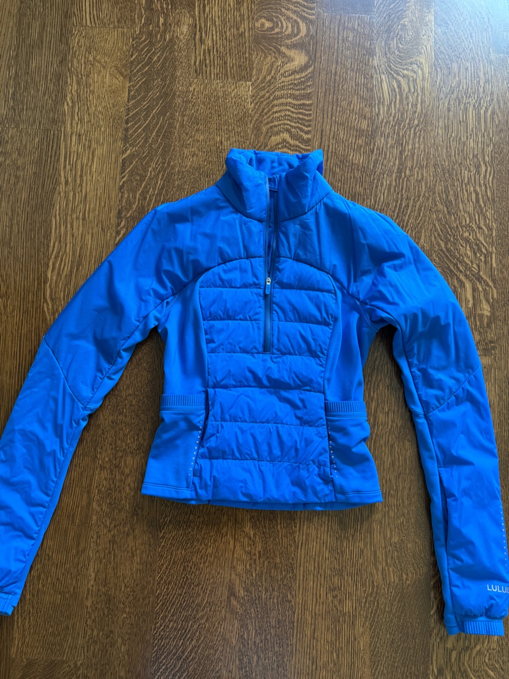 Lululemon down for it Blue Half-Zip Puffer Jacket